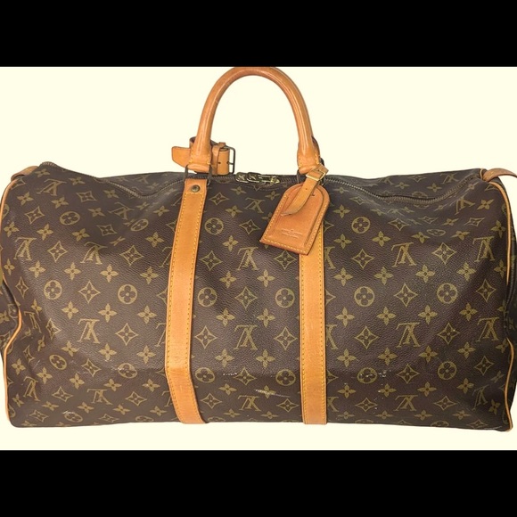 1983 MONOGRAM LOUIS VUITTON CANVAS KEEPALL 60 TRAVEL BAG MADE IN FRANCE w/tag - Picture 1 of 9